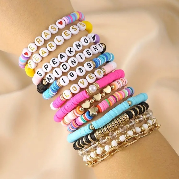 💛 14pcs Friendship Bracelets - Song Album Taylor Swift Eras Inspired - Picture 1 of 6